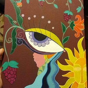 Grape Vine Acrylic Canvas Painting